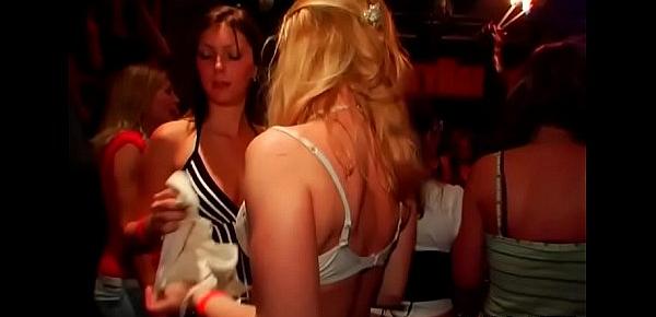 Two blond cute waiters trickling puss and fucking one bitch wildly